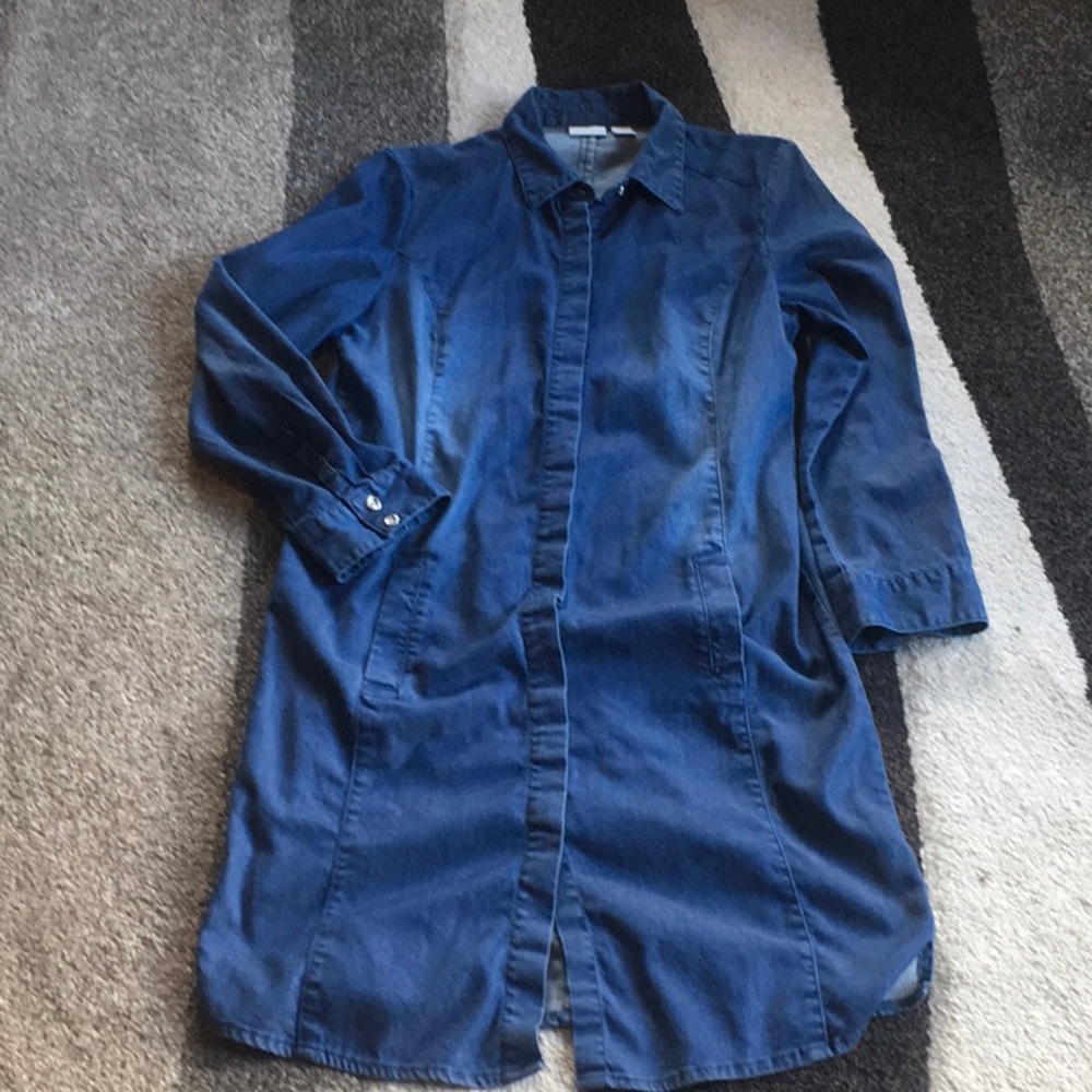 😎 Denim button up dress
